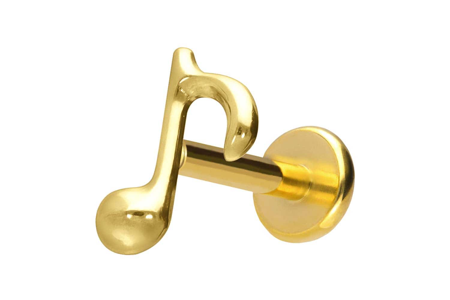 Titan Labret Piercing mit Push Fit ACHTELNOTE